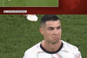 国家队生涯首次染红！C罗肘击被罚下，吃到职业生涯第13张红牌